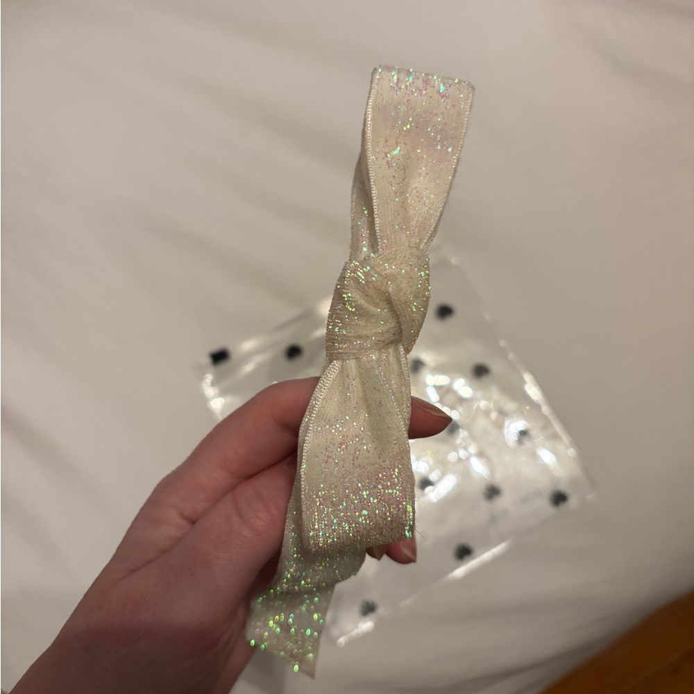 Lele Sadoughi holographic Glitter Bardot headband